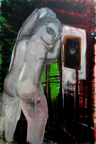 Telephone Booth outside the BM 150x100cm