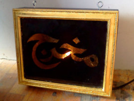 Light box exit sign for "Fool's Gold."