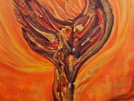 "Golden Angel"  acrylic/canvas 24" x 18"